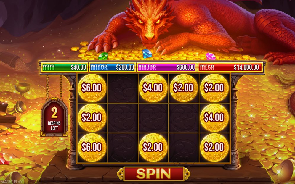 Bonus feature screen showing the jackpot ladder above reels