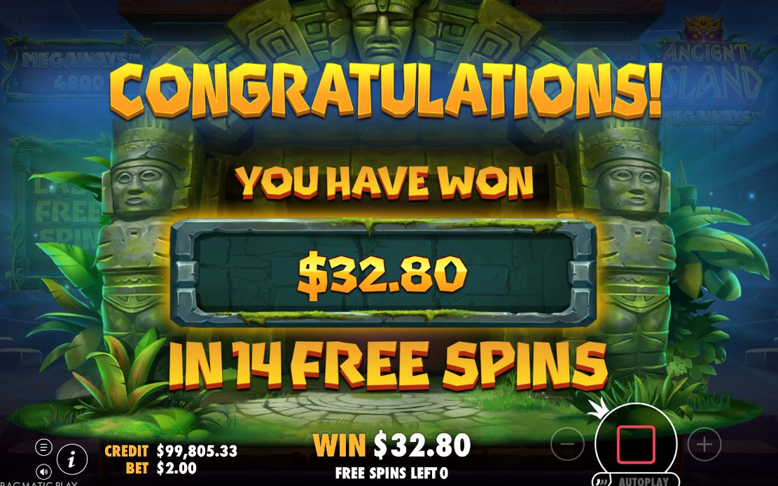 Win total after tumbling wins in one spin