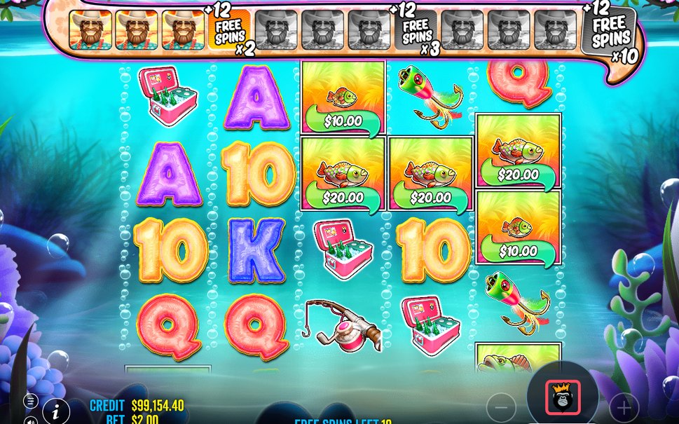 Free Spins round with multiplier level and spins left
